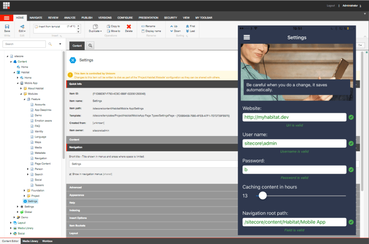 SitecoreSettingsPage
